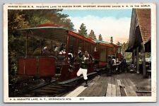 Shortest Standard Gauge R.R In The World, Raquette Lake NY Vintage Postcard picture