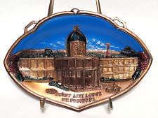 Vtg Mount Airy Lodge, Mt. Pocono,Pa. souvenir Enamel / Copper clad wall plaque picture