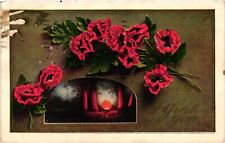 Vintage Postcard- A305. I Greet You. Roses. Cancellation 1914 picture