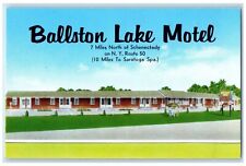 c1940 Exterior View Building Ballston Lake Motel Schenectady New York Postcard picture