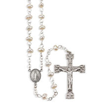  Freshwater Pearl Bead Rosary, US Made, 17