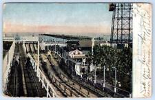 1908 THE RACE COURSE TILYOU'S STEEPLECHASE PARK CONEY ISLAND NY ANTIQUE POSTCARD picture