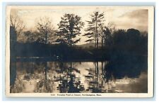 c1910's Paradise Pond At Sunset Northampton Massachusetts MA RPPC Photo Postcard picture