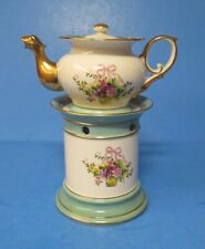 antique porcelain Faience Veilleuse Tisaniere herbal teapot & warmer set rj picture