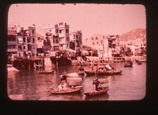 (27) Vintage 1958 Ektachrome Photo Slide Hong Kong Street Scene City picture