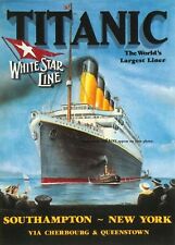 Titanic Ad PHOTO White Star Line Advertisement Disaster Sinking 1912 Poster Pic picture