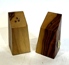 Mid Century Vintage Wooden Salt/Pepper Shakers Made in Israel picture