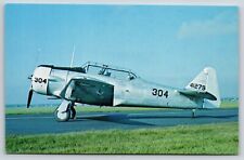 Airplanes~North American T-6G Texan & Stats On Back~Vintage Postcard picture