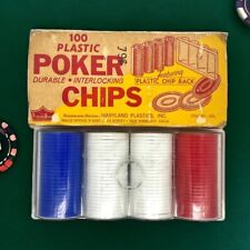 Vintage 1960s Poker Chips & Rack Princess Ware 100 Plastic Durable Interlocking picture