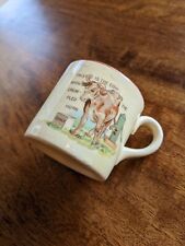 Antique 1920 Roma Child Pottery Mug Rhyme Poem Cow picture