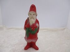 Antique Viscoloid Celluloid Santa Holding Sack with Doll and Basket of Fruit picture