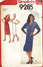1970's Simplicity Misses' Dress Pattern 9285 Size 12 UNCUT picture