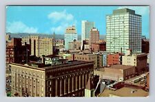 Denver CO- Colorado, Sky Line Of The City, Antique, Vintage Souvenir Postcard picture