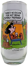 McDonald's 1983 Camp Snoopy Collection Lucy’s “Properly Prepared” Glass Tumbler picture