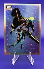 2023 Topps Chrome Star Wars Galaxy Refractor #1 Luke in Peril Darth Vader picture