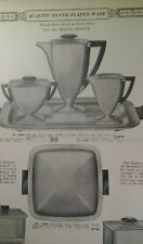 Tea Set Silver Hollowware 1931 Catalog Page Krower New Orleans Rare Ile France picture