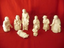 Vnt Schmid White Porcelain Christmas Nativity Set 8 Figures in Box Made In Japan picture