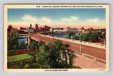 Minneapolis MN-Minnesota, Third Avenue Bridge, Antique, Vintage Postcard picture