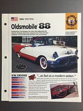 1954 - 1956 Oldsmobile 88 IMP Hot Cars Spec Sheet Folder #8-7 Awesome picture