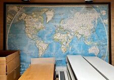 National Geographic 1983 World Wall Map - Vintage Original picture