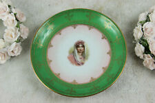 Antique French Vieux paris porcelain plate josephine of napoleon picture