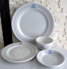 GCE Greenbriar Cheat & Elk Railroad Restaurant Hotel China 4 pc Plates Bowl Cup picture