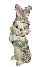 Vintage Elfinware Mossware Bunny Rabbit Anthropologic Figurine Kitschy AS IS picture