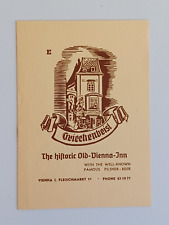 Vtg Souvenir Pamphlet Booklet GRIECHENBEISL The Historic Old Vienna Inn English picture