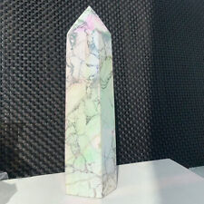660g Titanium Angel Aura Howlite Stone Point Tower Large Quartz Crystal Specimen picture