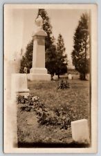 RPPC Mt Hope Cemetery Carver MN Gehl Family Tombstone Headstones Postcard R30 picture