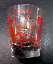 Vintage 1990's Texas Red on Clear Shot Glass picture