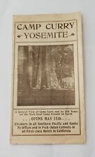 Camp Curry Yosemite Brochure 1908 Antique Original picture