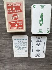 Vintage Playing Cards US Military Army Marines Air Corps Navy Novelty Deck 1940s picture