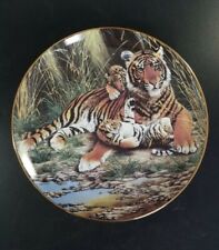FLEETWOOD COLLECTION A PEACEFUL WORLD ENDANGERED KINGDOM TIGERS PLATE. NEW picture