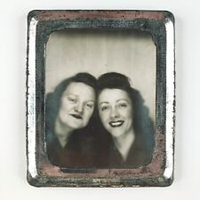 Affectionate Smiling Girls Photomatic Snapshot 1940s Photobooth Ladies A3661 picture