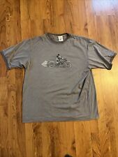 Vintage Disney Mickey Mouse Riding Motorcycle Large Grey picture