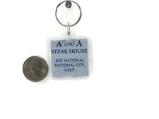Repurposed Vtg Matchbook Cover A and A  Steakhouse National City Cali  Keychain  picture
