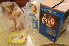 Vintage General Foam Blow Molds Christmas Nativity Set Mary Joseph & Jesus USA picture