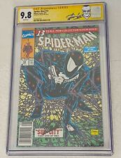 RARE Spider Man #13 Newsstand Signed Stan Lee CGC 9.8 Custom Label Black Suit picture