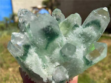 1pc Green ghost cluster Quartz Crystal mineral Specimen 300g+Point reiki picture