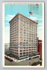 Omaha NE-Nebraska, City National Bank Building, Antique, Vintage c1937 Postcard picture