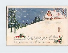 Postcard May Every Joy of the Blessed Christmas Time Be Your My Friend Embossed picture