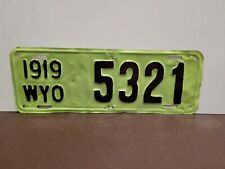 1919 Wyoming REPAINT License Plate Tag  picture
