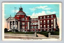 Bridgeport CT-Connecticut, St Vincent Hospital, Vintage c1929 Souvenir Postcard picture
