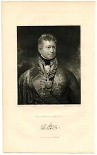 THOMAS PICTON, British General/Killed-in-Action at Waterloo, 1847 Engraving 9536 picture
