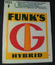 Rare Vtg NOS New Old Stock Funk's Hybrid G Corn Seed Agriculture Sticker picture