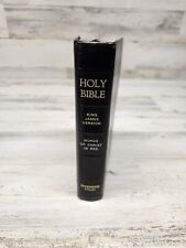 Vintage 1972 KJV Words Of Christ In Red Holy Bible 87RLBK Black Leather picture