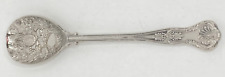 Silver Plated Fruit Pattern Serving Spoon made in England 9.75” Vintage picture