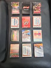 Budweiser Playing Cards - Lot Of 12 Different Collectors Packs  picture