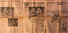 Muhammad Ali Beats George Foreman Rumble in The Jungle 1974 Newspaper Lot of 3 picture